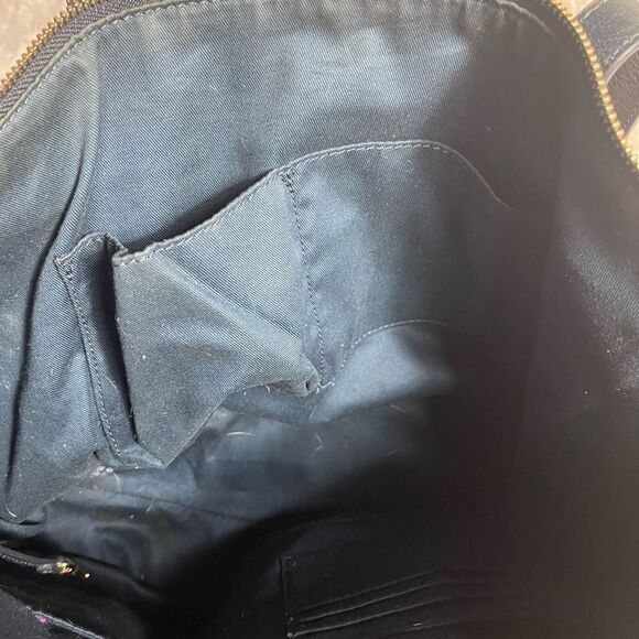 Fossil Sydney leather Navy Blue medium tote with silver tone hardwares - Picture 12 of 12